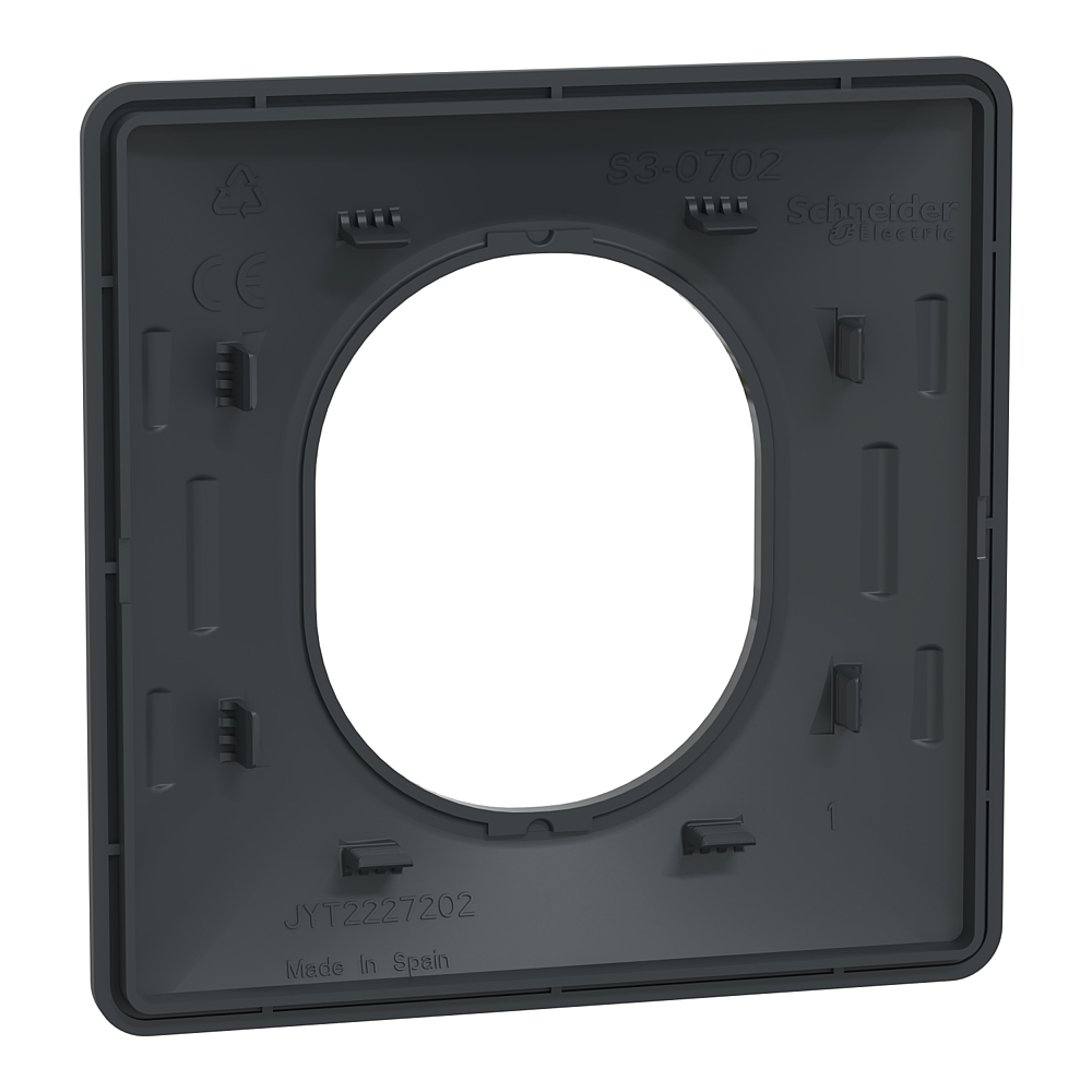 Plaque 1 poste Anthracite